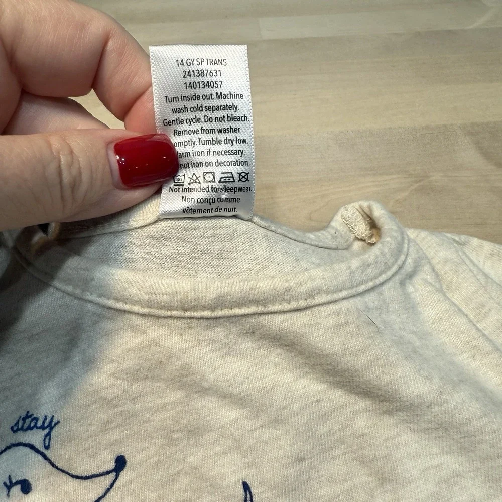 Gymboree Baby Girls 12-18 Months Puppy Tricks Graphic Long Sleeve T-Shirt Beige